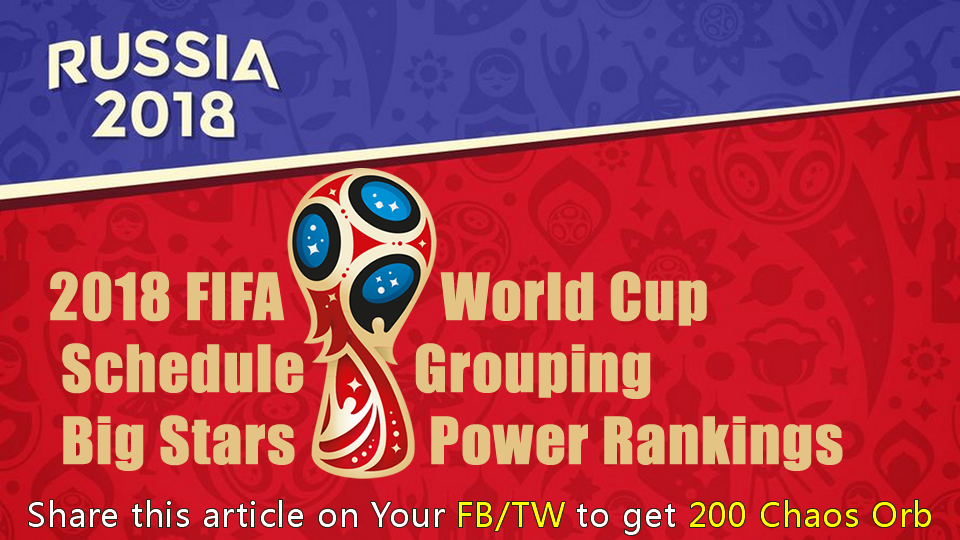 FIFA World Cup Schedule, Grouping, Big Stars and Power Rankings